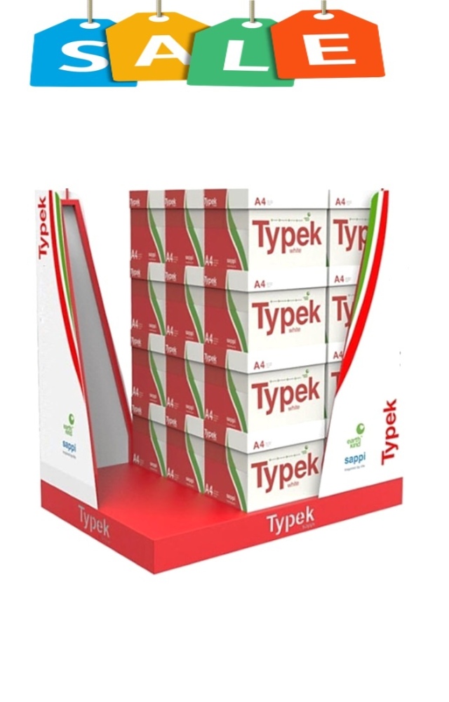 80GSM A4 White Office Paper Typek (80 boxes) Pallet 