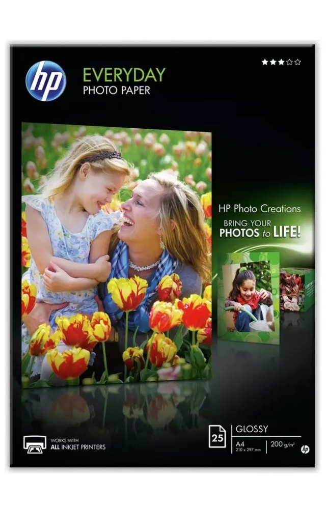 HP Everyday A4 Gloss Photo Paper - 25 Sheets