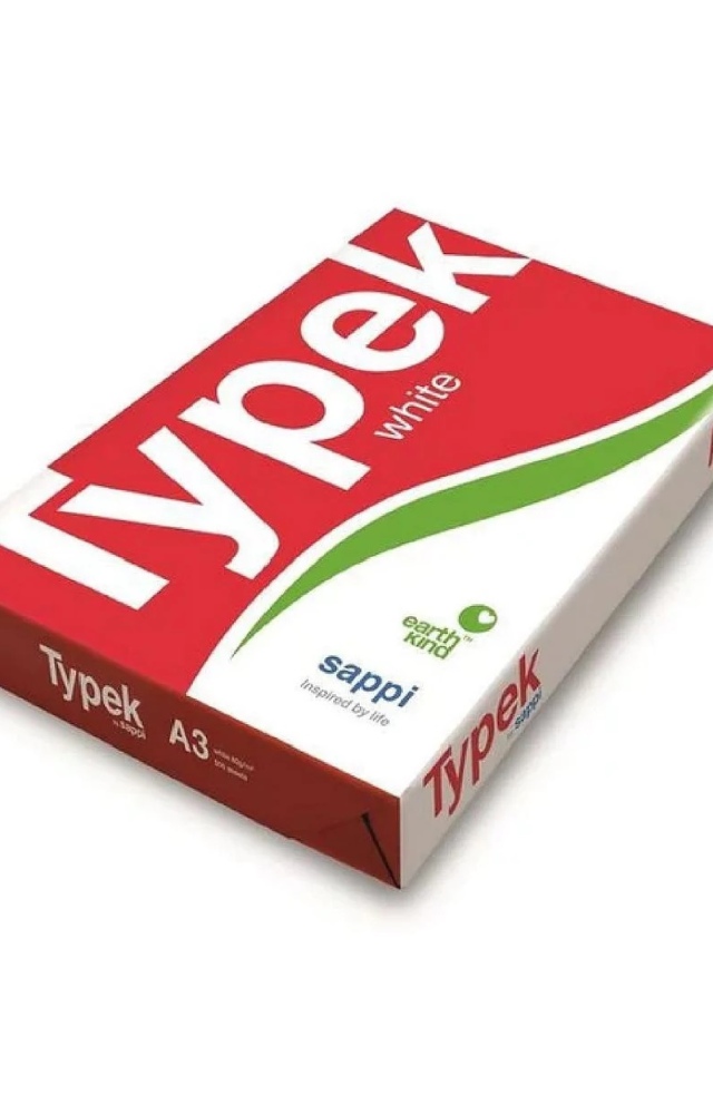 80GSM White A3 Print Paper (500 sheets) Ream Sappi - Typek 